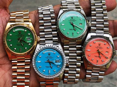 rolex with colored face|most popular Rolex dial color.